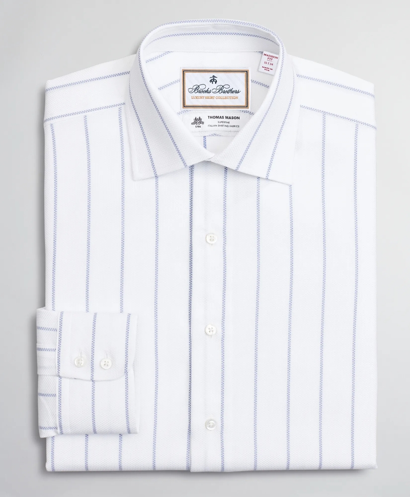 Luxury Collection Madison Relaxed-Fit Dress Shirt, Franklin Spread Collar Pinstripe, image 4