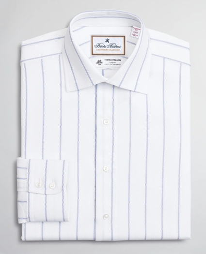 Luxury Collection Madison Relaxed-Fit Dress Shirt, Franklin Spread Collar Pinstripe, image 4
