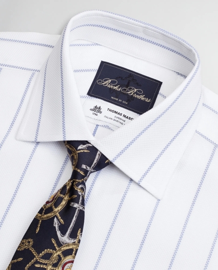 Luxury Collection Milano Slim-Fit Dress Shirt, Franklin Spread Collar Pinstripe, image 2