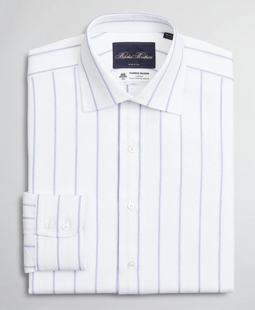 Luxury Collection Milano Slim-Fit Dress Shirt, Franklin Spread Collar Pinstripe, image 4