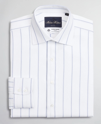 Luxury Collection Milano Slim-Fit Dress Shirt, Franklin Spread Collar Pinstripe, image 4