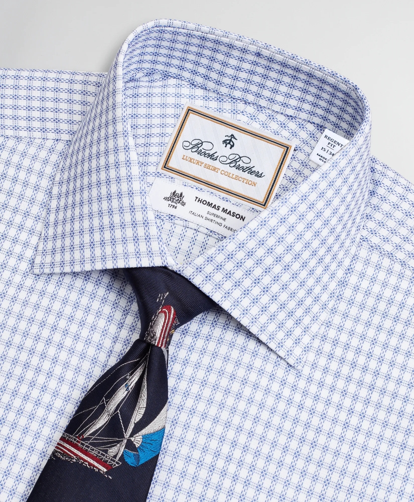 Luxury Collection Regent Regular-Fit Dress Shirt, Franklin Spread Collar Textured Check, image 2
