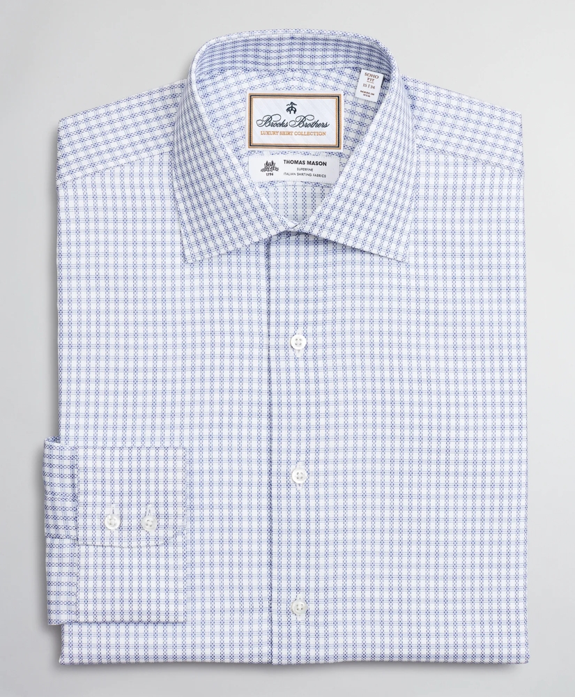 Luxury Collection Soho Extra-Slim-Fit Dress Shirt, Franklin Spread Collar Textured Check, image 4