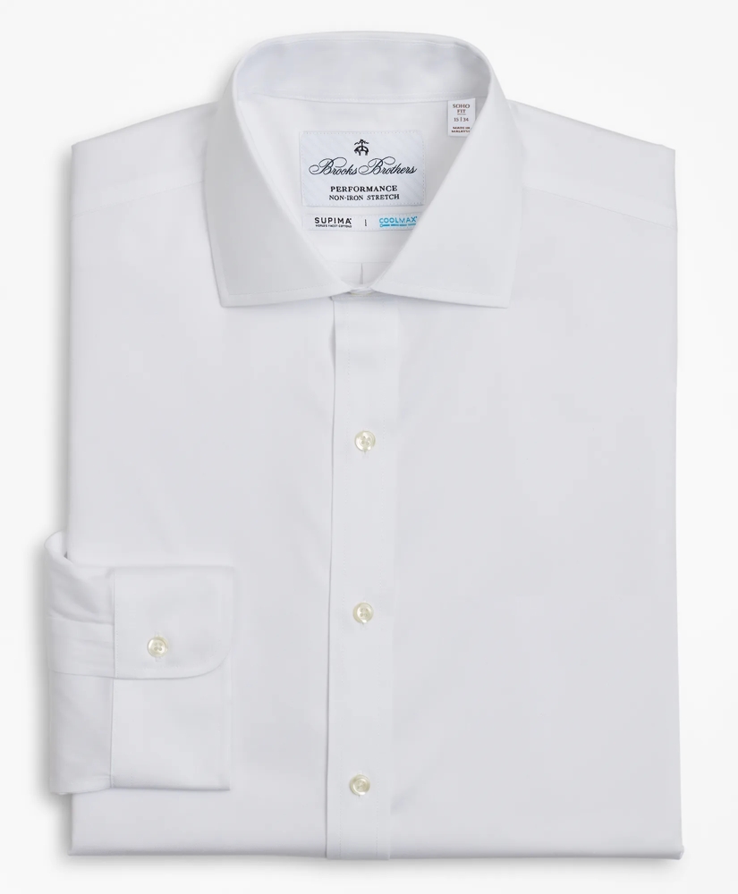 Soho Extra-Slim Fit Dress Shirt, Performance Non-Iron with COOLMAX®, English Spread Collar Twill, image 6