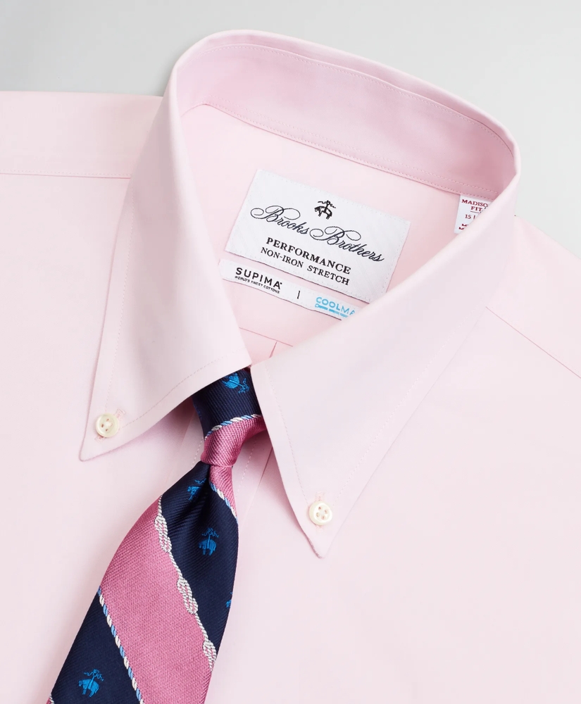 Madison Relaxed-Fit Dress Shirt, Performance Non-Iron with COOLMAX®, Button-Down Collar Twill, image 2