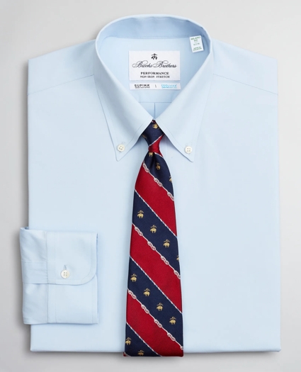 Milano Slim Fit Dress Shirt, Performance Non-Iron with COOLMAX®, Button-Down Collar Twill, image 1