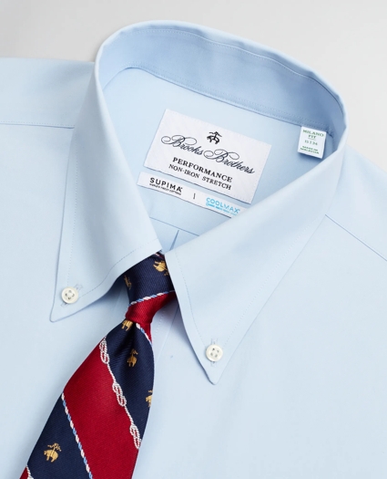Milano Slim Fit Dress Shirt, Performance Non-Iron with COOLMAX®, Button-Down Collar Twill, image 2