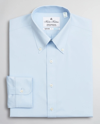 Milano Slim Fit Dress Shirt, Performance Non-Iron with COOLMAX®, Button-Down Collar Twill, image 4