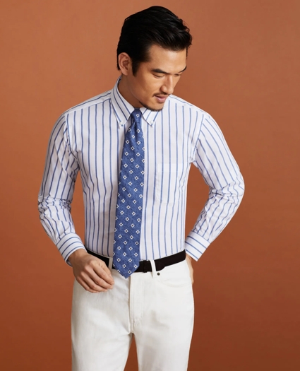Golden Fleece® Regent Regular-Fit Dress Shirt, Button-Down Collar Bold Stripe, image 1