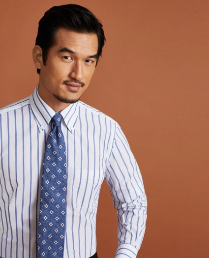 Golden Fleece® Regent Regular-Fit Dress Shirt, Button-Down Collar Bold Stripe, image 2