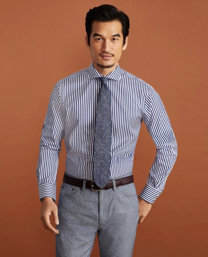 Golden Fleece&reg; Regent Regular-Fit Dress Shirt, Londoner Collar Striped Oxford, image 1