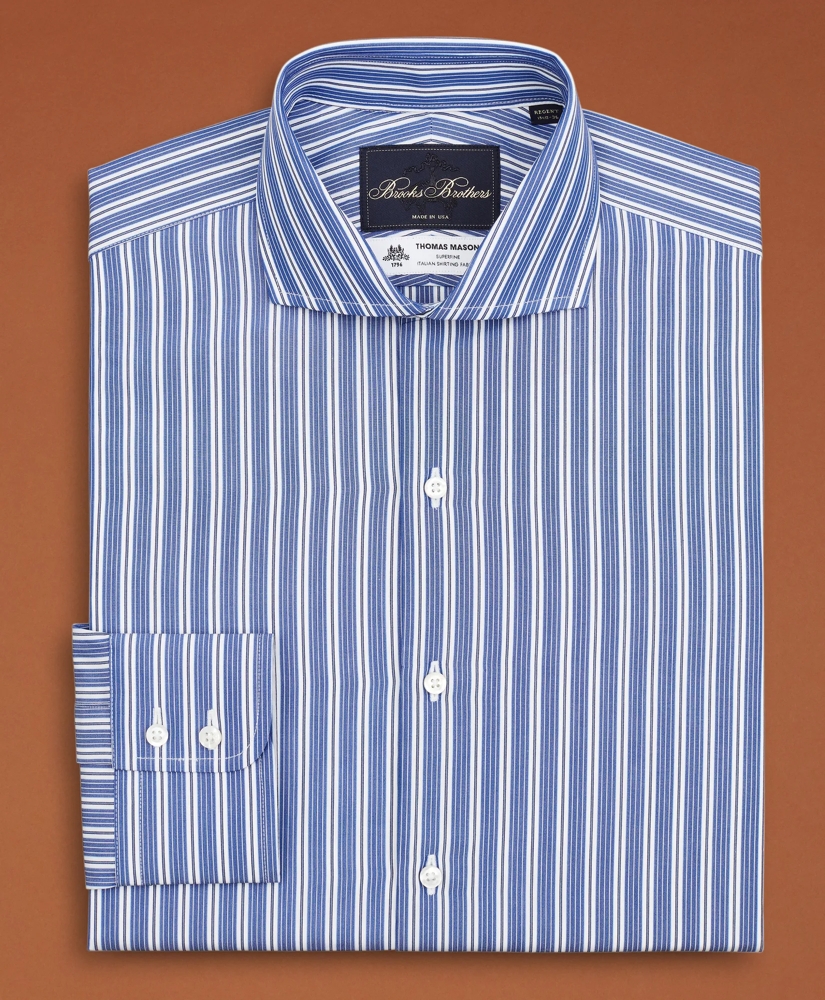 Golden Fleece® Regent Regular-Fit Dress Shirt, Londoner Collar Blue Multi-Stripe Poplin, image 6
