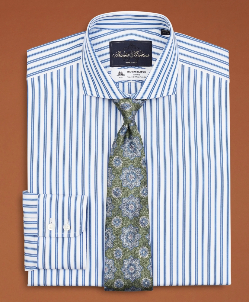 Golden Fleece® Regent Regular-Fit Dress Shirt, Londoner Collar White Multi-Stripe Poplin, image 2