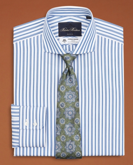 Golden Fleece® Regent Regular-Fit Dress Shirt, Londoner Collar White Multi-Stripe Poplin, image 2