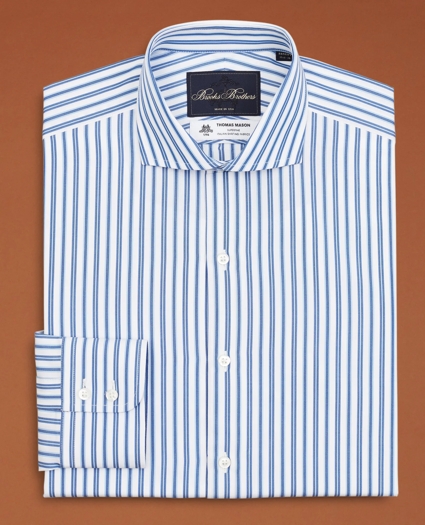 Golden Fleece® Regent Regular-Fit Dress Shirt, Londoner Collar White Multi-Stripe Poplin, image 5