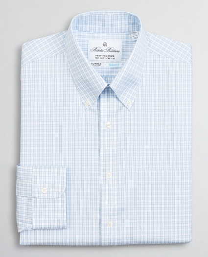 Regent Regular-Fit Dress Shirt, Performance Non-Iron with COOLMAX®, Button-Down Collar Twill Check, image 4