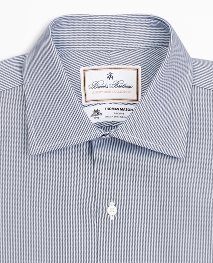 Luxury Collection Milano Slim-Fit Dress Shirt, Franklin Spread Collar Thick Stripe, image 2