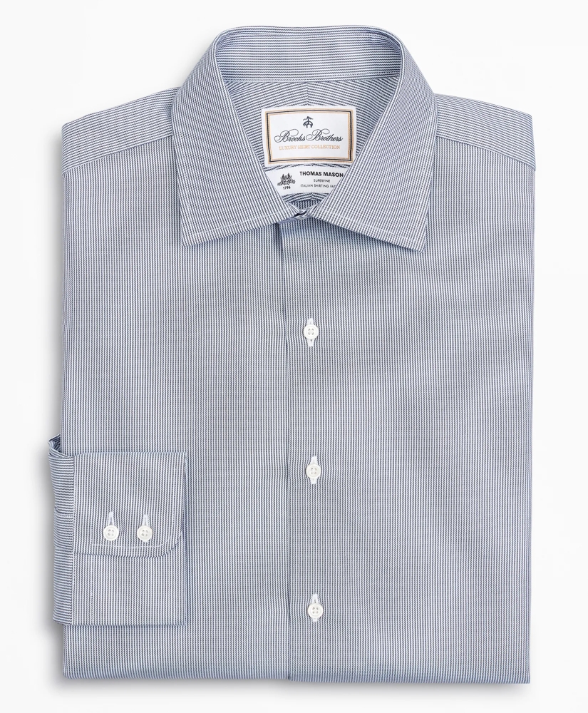 Luxury Collection Milano Slim-Fit Dress Shirt, Franklin Spread Collar Thick Stripe, image 4