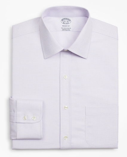 Stretch Regent Regular-Fit Dress Shirt, Non-Iron Twill Ainsley Collar Micro-Check, image 4