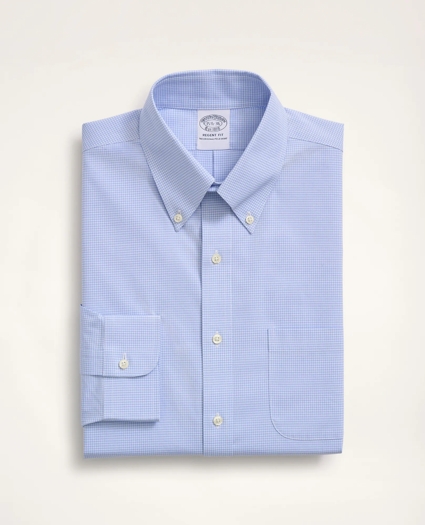 Stretch Regent Regular-Fit Dress Shirt, Non-Iron Poplin Button-Down Collar Micro-Check, image 1