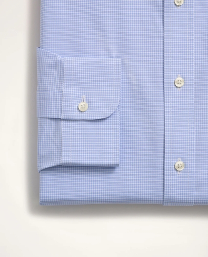 Stretch Regent Regular-Fit Dress Shirt, Non-Iron Poplin Button-Down Collar Micro-Check, image 4