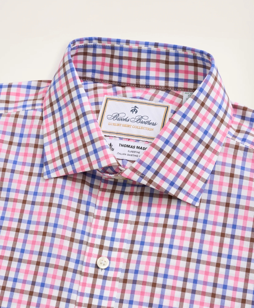 Brooks Brothers x Thomas Mason&reg; Milano Slim-Fit Dress Shirt, Poplin English Collar Multi-Windowpane, image 3