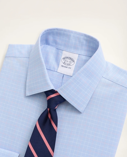 Stretch Regent Regular-Fit Dress Shirt, Non-Iron Royal Oxford Ainsley Collar Graph Check, image 2