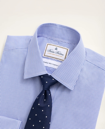 Milano Slim-Fit Dress Shirt, Non-Iron Ultrafine Twill Ainsley Collar Micro-Check, image 2