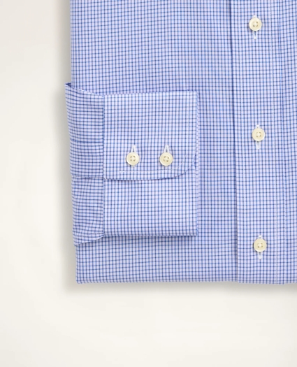 Milano Slim-Fit Dress Shirt, Non-Iron Ultrafine Twill Ainsley Collar Micro-Check, image 3