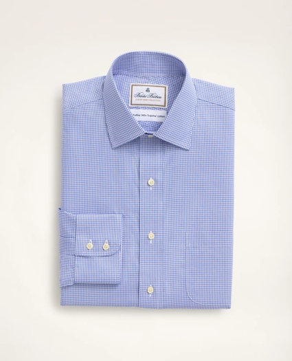 Milano Slim-Fit Dress Shirt, Non-Iron Ultrafine Twill Ainsley Collar Micro-Check, image 4