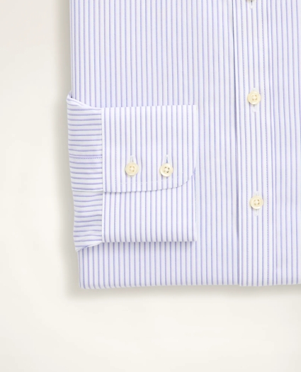 Milano Slim-Fit Dress Shirt, Non-Iron Ultrafine Twill Ainsley Collar Stripe, image 3