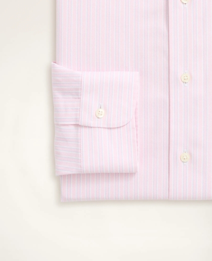 Stretch Milano Slim-Fit Dress Shirt, Non-Iron Royal Oxford Ainsley Collar Stripe, image 3