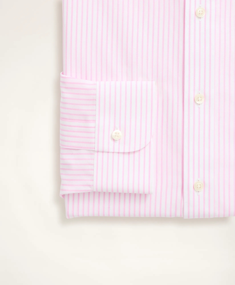 Stretch Madison Relaxed-Fit Dress Shirt, Non-Iron Poplin Button-Down Collar Pencil Stripe, image 3