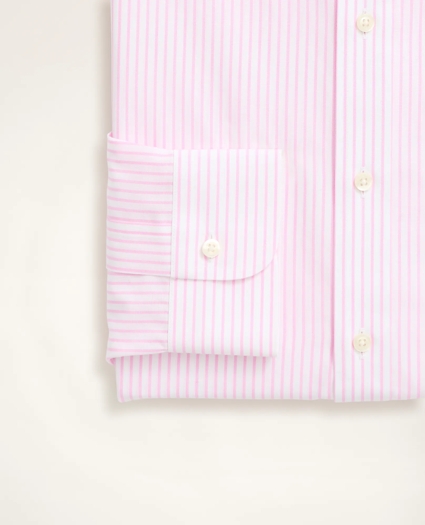 Stretch Madison Relaxed-Fit Dress Shirt, Non-Iron Poplin Button-Down Collar Pencil Stripe, image 3