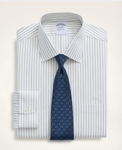 Stretch Regent Regular-Fit Dress Shirt, Non-Iron Twill Stripe  Ainsley Collar, image 1