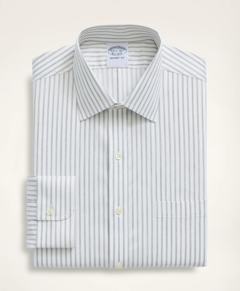 Stretch Regent Regular-Fit Dress Shirt, Non-Iron Twill Stripe  Ainsley Collar, image 3