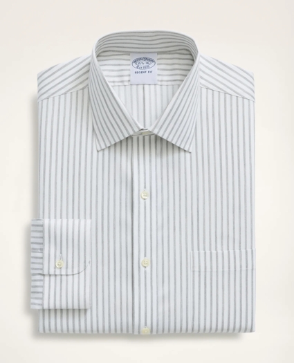 Stretch Regent Regular-Fit Dress Shirt, Non-Iron Twill Stripe  Ainsley Collar, image 3