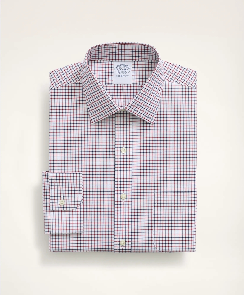 Stretch Regent Regular-Fit Dress Shirt, Non-Iron Poplin Ainsley Collar Tattersall, image 3