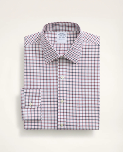 Stretch Regent Regular-Fit Dress Shirt, Non-Iron Poplin Ainsley Collar Tattersall, image 3