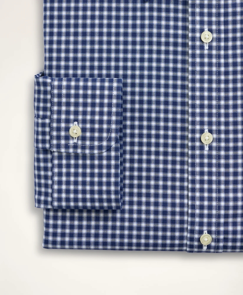 Stretch Regent Regular-Fit Dress Shirt, Non-Iron Pinpoint Oxford Button Down Collar Gingham, image 4