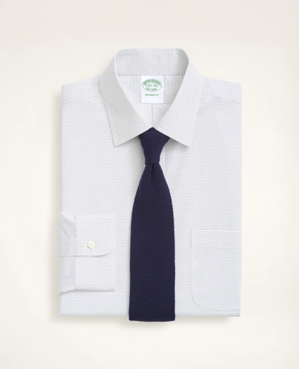 Stretch Milano Slim-Fit Dress Shirt, Non-Iron Poplin Ainsley Collar Dot, image 1