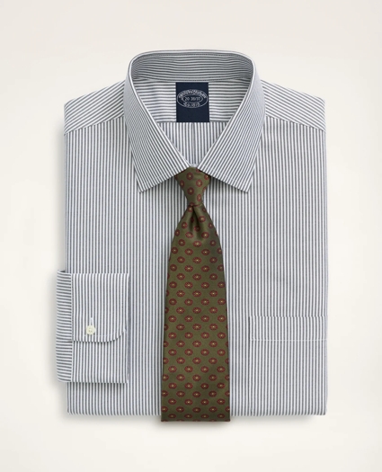 Stretch Big & Tall Dress Shirt, Non-Iron Herringbone Candy Stripe Ainsley Collar, image 1
