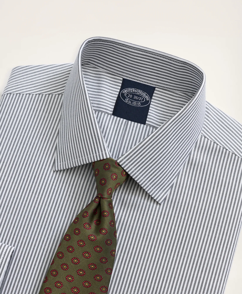 Stretch Big & Tall Dress Shirt, Non-Iron Herringbone Candy Stripe Ainsley Collar, image 2
