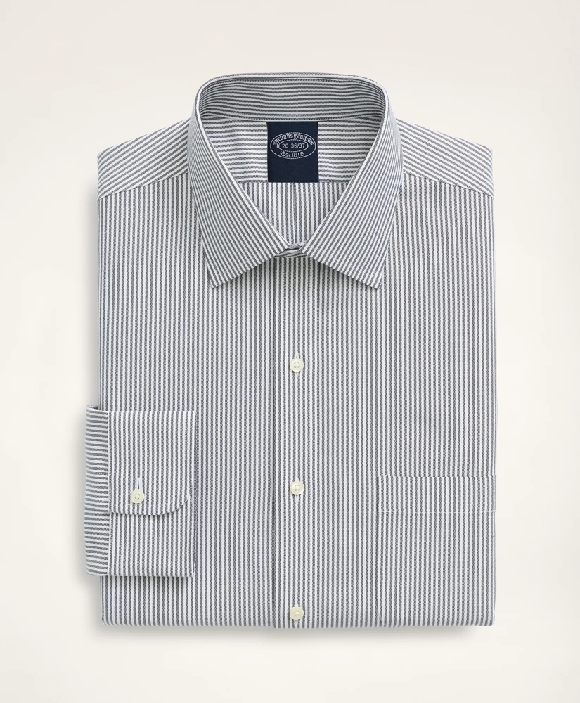 Stretch Big & Tall Dress Shirt, Non-Iron Herringbone Candy Stripe Ainsley Collar, image 3
