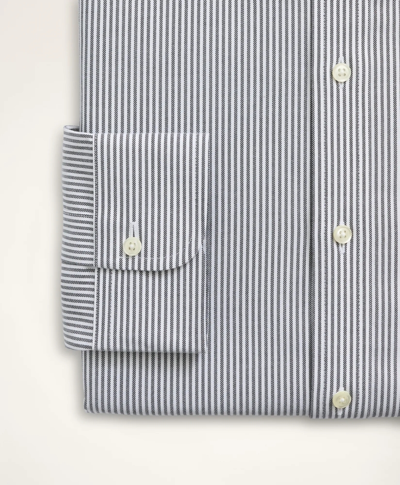 Stretch Big & Tall Dress Shirt, Non-Iron Herringbone Candy Stripe Ainsley Collar, image 4