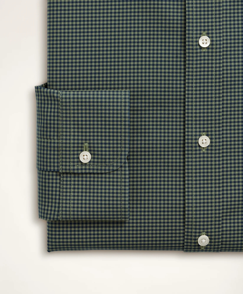 Stretch Madison Relaxed-Fit Dress Shirt, Non-Iron Poplin English Spread Collar Gingham, image 4