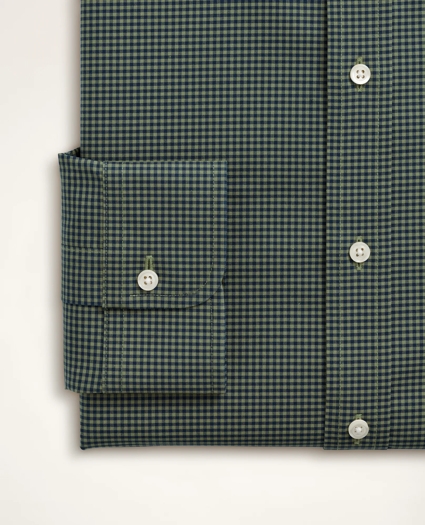Stretch Madison Relaxed-Fit Dress Shirt, Non-Iron Poplin English Spread Collar Gingham, image 4