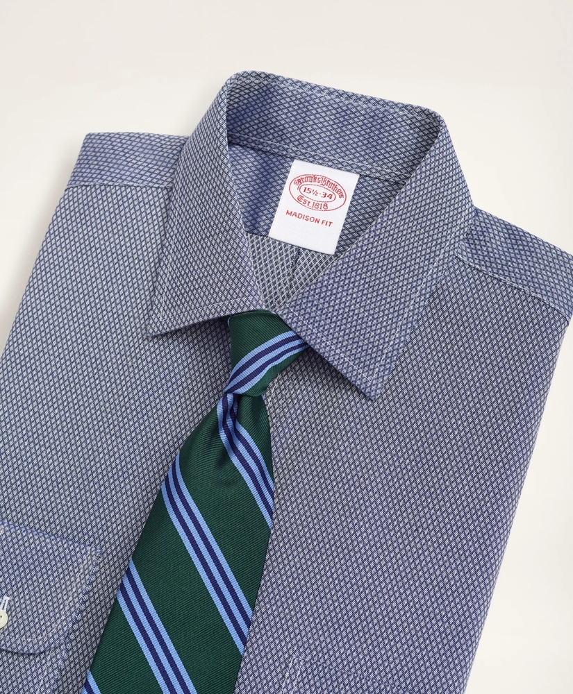 Stretch Madison Relaxed-Fit Dress Shirt, Non-Iron Dobby Ainsley Collar Diamond, image 2