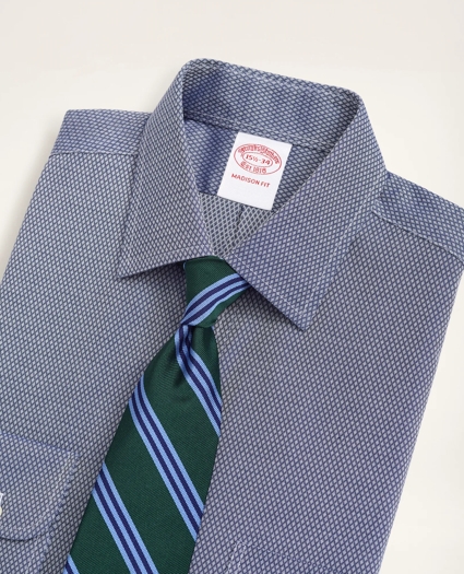 Stretch Madison Relaxed-Fit Dress Shirt, Non-Iron Dobby Ainsley Collar Diamond, image 2