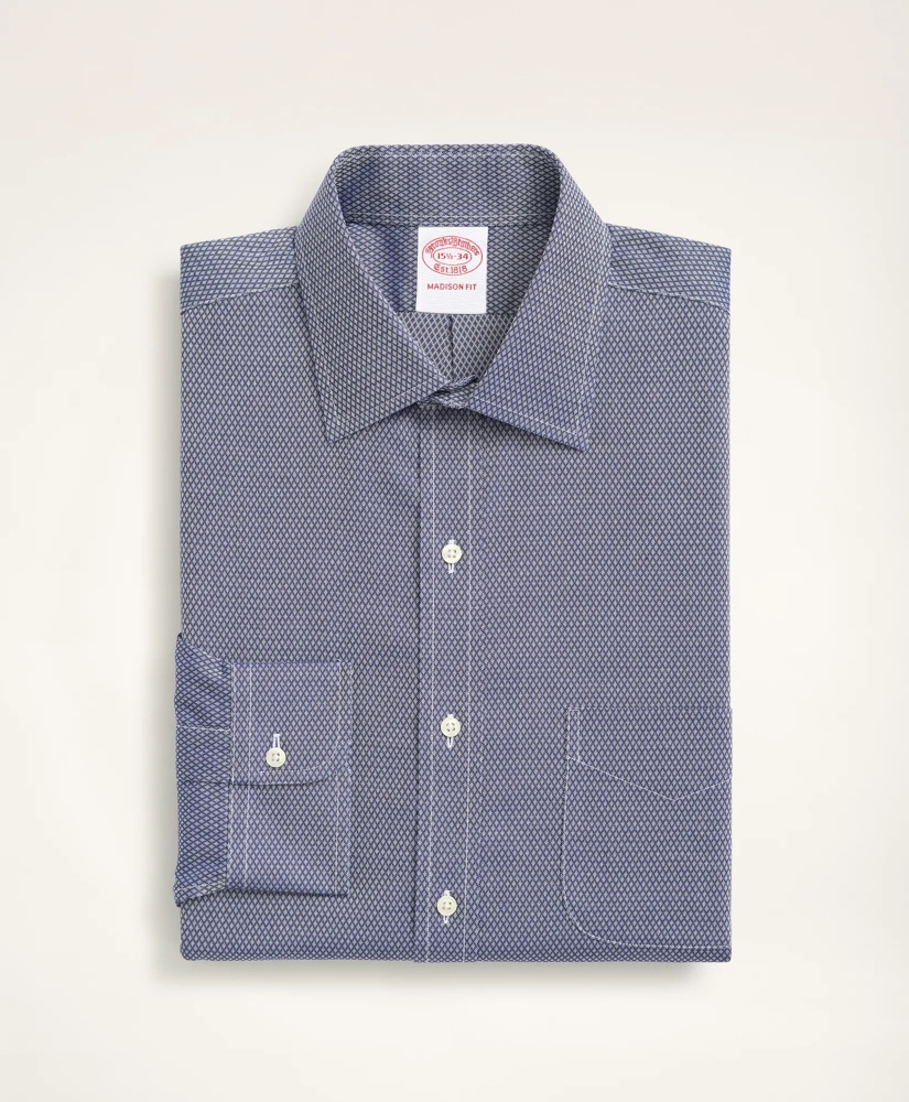 Stretch Madison Relaxed-Fit Dress Shirt, Non-Iron Dobby Ainsley Collar Diamond, image 3